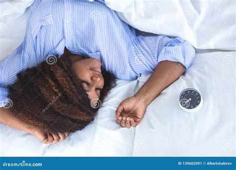 Beautiful African Woman Sleeping In The Bed Stock Image Image Of