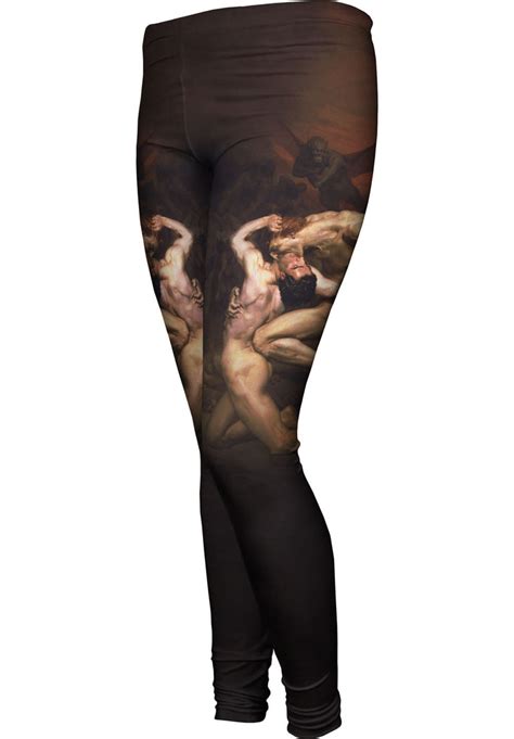 William Adolphe Bouguereau Dante And Virgil In Hell 1850 Womens Leggings Yizzam