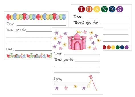 Free Printable Kids Thank You Card Templates Thank You Cards From