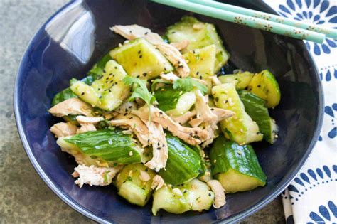 Chinese Smashed Cucumber Chicken Salad Recipe