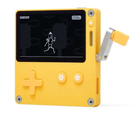 Compact Playdate Handheld Gaming System With Super Reflective Display