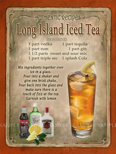 Long Island Iced Tea Cocktail | Pubs & Bars Signs | Cocktail | Long ...