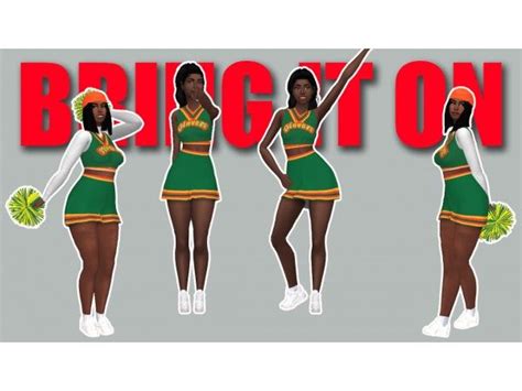 Bring It On Clovers Cheerleader Uniform By Hbcu Black Gir Sims 4
