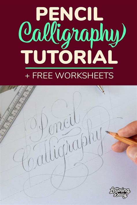 How To Do Pencil Calligraphy For Beginners Free Worksheets Pencil