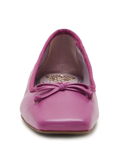 Vince Camuto Elanndo Square Toe Ballet Flat In Deep Orchid At Nordstrom
