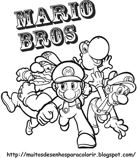 Desenho Para Colorir Turma Mario