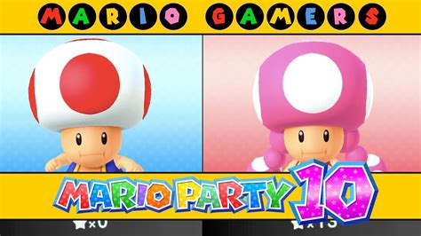 Mario Party 10 Airship Central Toad Vs Toadette Multiplayer Mode