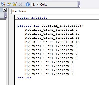 Solved Adding Items To A Combobox That Is Added To Userform During Run Time Vba Excel
