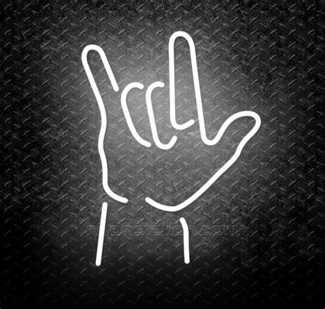Rock And Roll Hand Gesture Neon Sign For Sale Neonstation