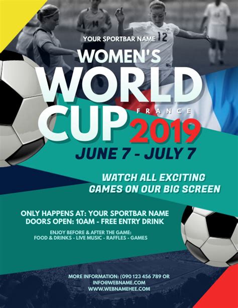 Womens World Cup Flyer Template 01 Postermywall