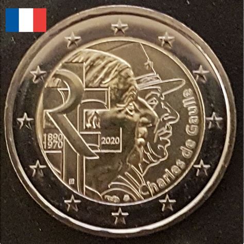 2 Euros Commémoratives France 2020 Charles De Gaulle Pieces De Monnaie