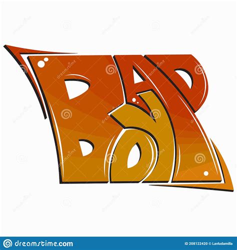 Bad Boy Vector Lettering Stock Vector Illustration Of Font 208122420