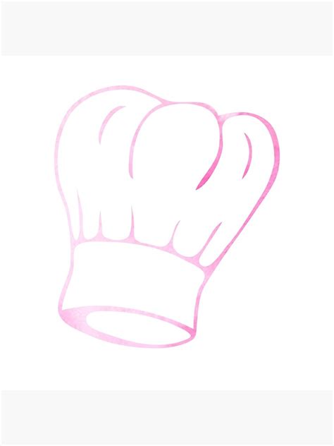 Pink Chef Hat Cooking Sticker Poster By Stickersstore Redbubble