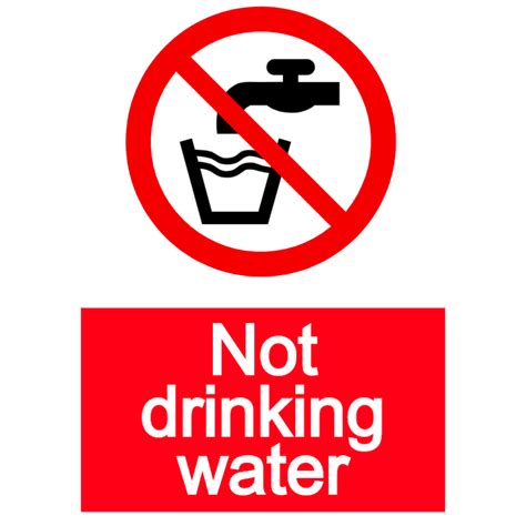 Not Drinking Water Sign Choose Customize And Order Signs Online