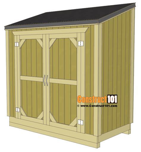 Lean To Shed Plans 4x8 Step By Step Plans Construct101