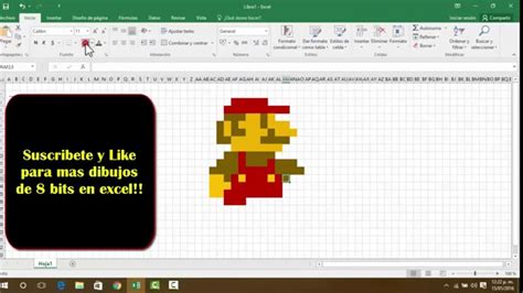 Dibujando A Mario Bros En Excel 8 Bits Youtube