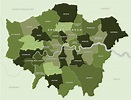 Map of London boroughs - royalty free editable vector map - Maproom