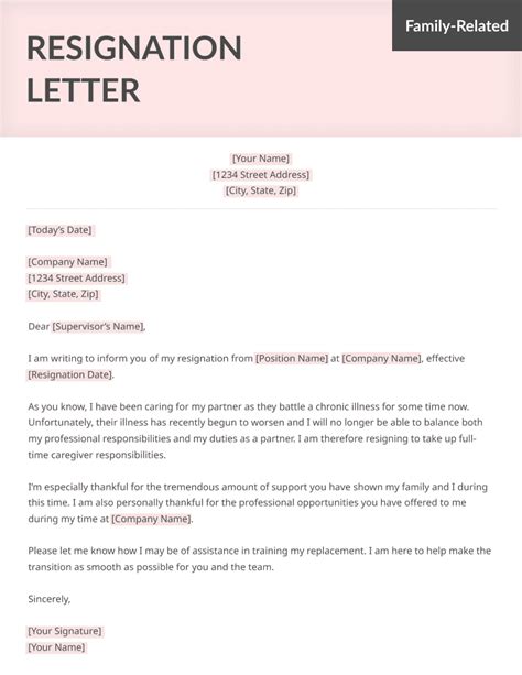 12 Sample Of Formal Resignation Letter Reason Doctemplates