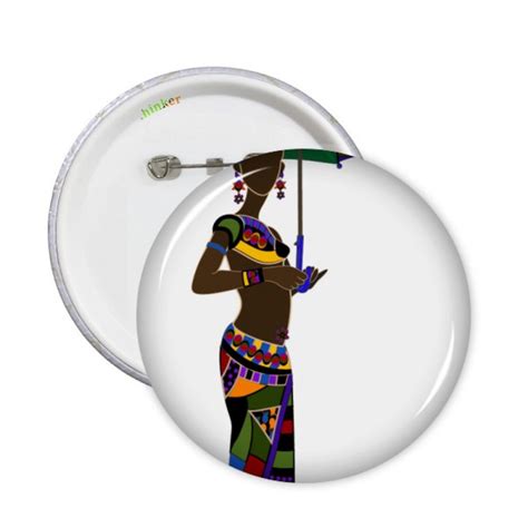 S African Aboriginal Black Women Dresses Pins Badge Button Emblem