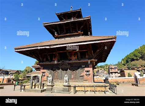 Temple Panauti Village Nepal Stock Photo Alamy