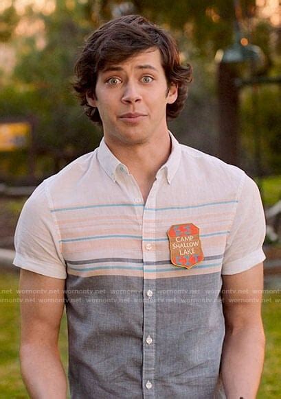 Wornontv Ejs Striped Button Up Shirt On High School Musical The