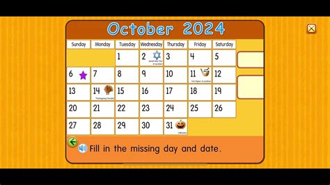 Starfall Calendar October 6 2024 Youtube