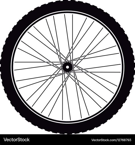 Bike Wheel Tire Royalty Free Vector Image Vectorstock