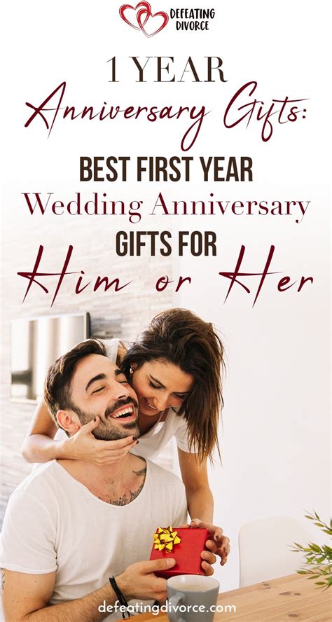 Dec 26, 2018 · 30 thoughtful anniversary gifts for her that she'll cherish forever. 78 Unforgettable One Year Anniversary Gift Ideas for Him ...