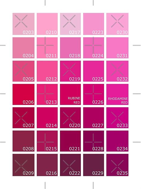 Shades Of Pink Pantone Metal Print For Sale By Rogue Design Redbubble