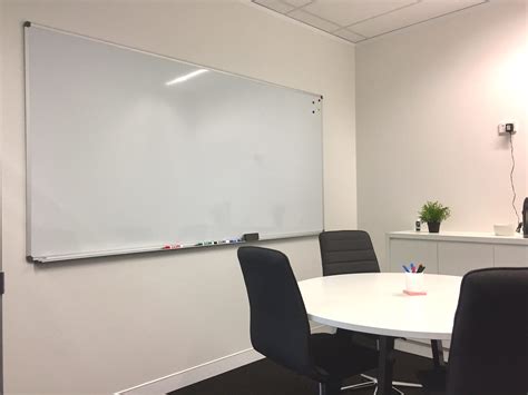 we have two traditional whiteboard surfaces one being commercial and the other porcelain both