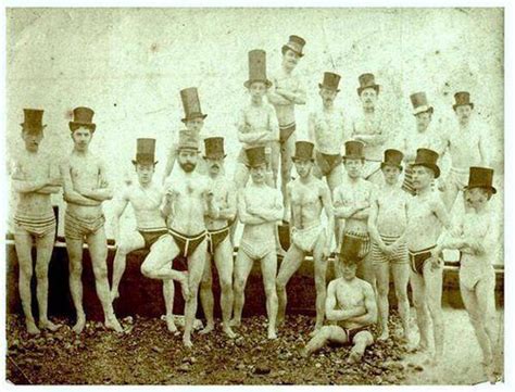 brighton swimming club 1863 mannen poses geschiedenis fotografie