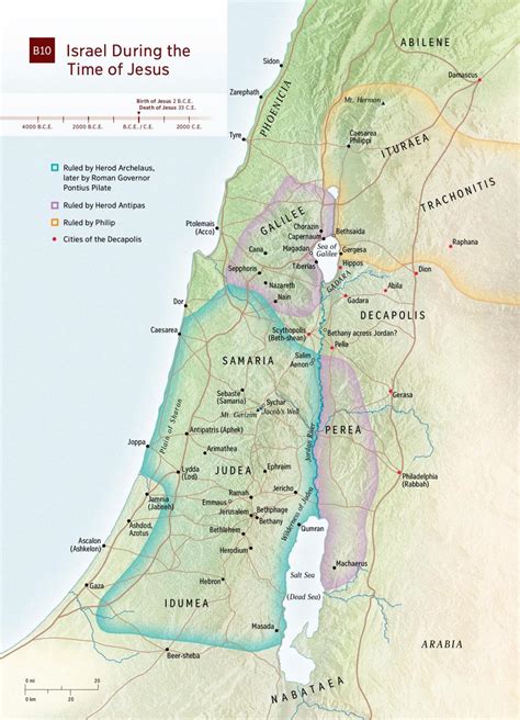 Mapa De La época De Jesús Jesús Mapa Del Tiempo Israel