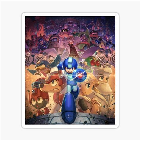 Megaman Game Art Sticker For Sale By Aureliedellj Redbubble