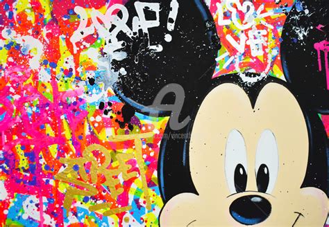 Mickey Street Art Painting By Vincent Bardou Artmajeur