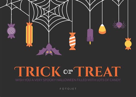 Trick Or Treat Halloween Card Template Template Fotojet