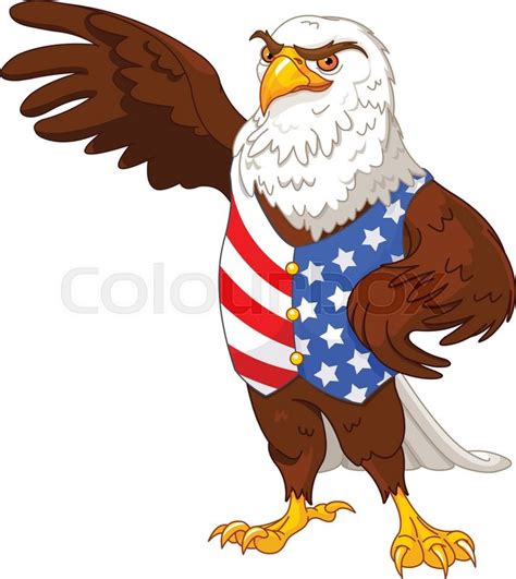 Illustration Of Proud American Eagle Stock Vector Colourbox