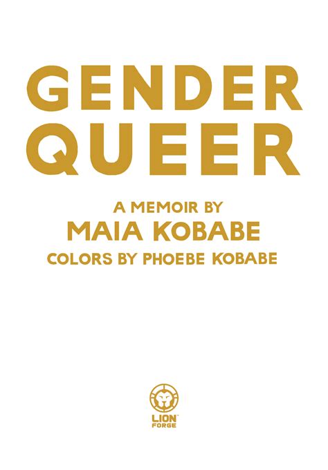 Gender Queer A Memoir Tpb Part 1 Readallcomics