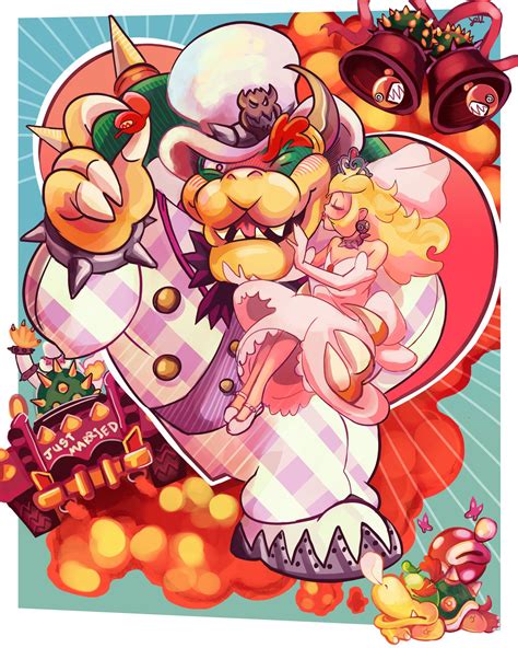 Artstation Bowser And Peach Luke Valentine Super Mario Art Super