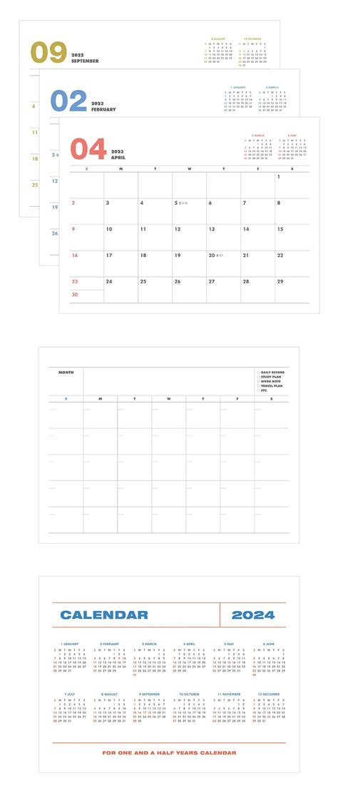 2022 2023 Desk Calendar18months 2023 Calendar Calendar Etsy