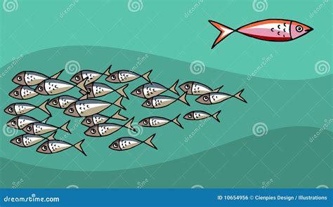 Fish Swimming Against The Tide Royalty Free Stock Image Image 10654956