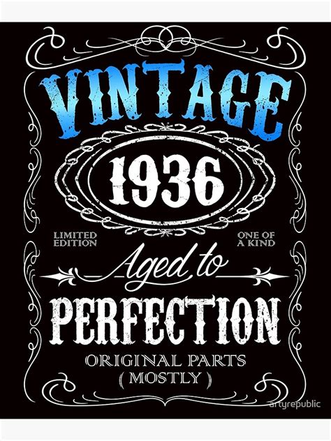 80th Birthday T For Men Vintage 1936 Aged To Perfection 80 Birthday