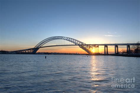 Bayonne Bridge Sunset Photograph By Michael Ver Sprill Fine Art America
