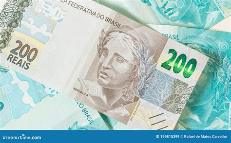 Moeda Real Dinheiro Brasil Reais Notas De 200 Reais Imagem De Stock