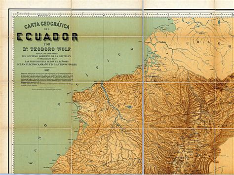 Vintage Map Of Ecuador Large Wall Map Old Ecuador Map Etsy Wall