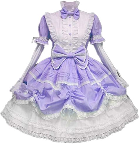 Amazon Com Lolita Dress Retro Style Gothic Lace Dress Halloween