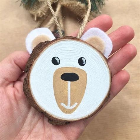 Pin By Abbie Leverett On Craft Ideas Polar Bear Ornaments Christmas