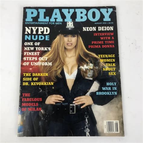 PLAYBOY MAGAZINE AUGUST 1994 NYPD NUDE NEON DEION HOLY WAR IN