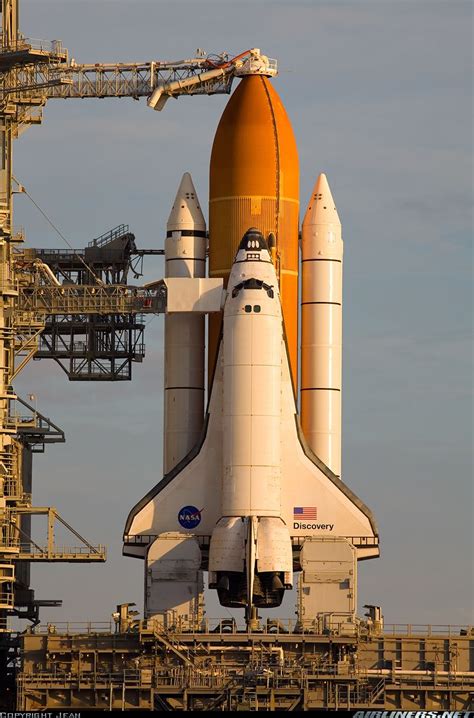 Space Shuttle Discovery Awaits Launch Atop A Mobile Launch Platform At