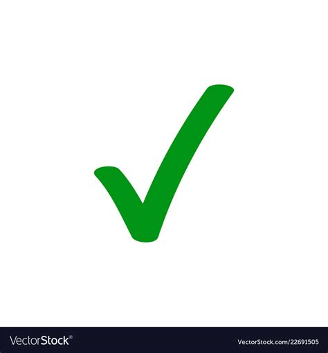 Green Tick Checkmark Icon Royalty Free Vector Image