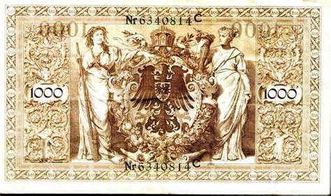 Bild erklärt die rechtlichen hintergründe. Bedeutung der Bilder auf Reichsmark-Banknoten von 1908/1910/1933 (Geld, Geschichte)